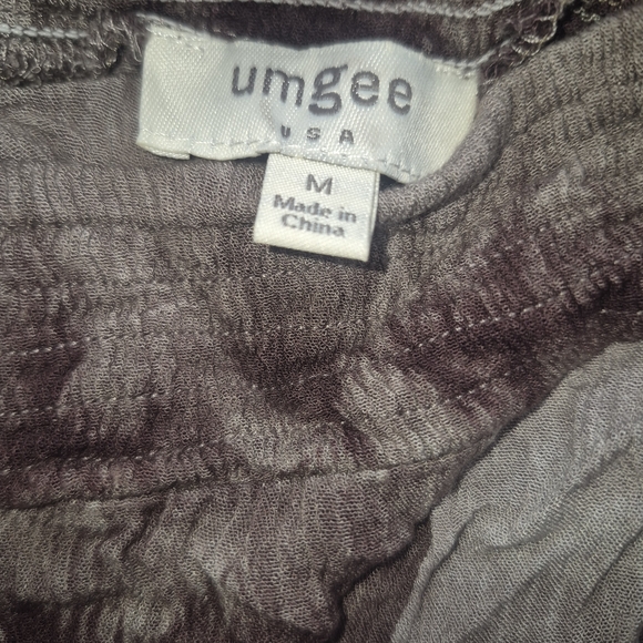 Umgee Tie-Dye Flare Pants with Lace Detail - Brown and Cream- NWOT! - Picture 2 of 3